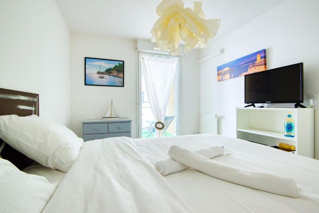 Super T2 Climatise Avec Balcon A Pied Plage Catalan 마르세유 외부 사진