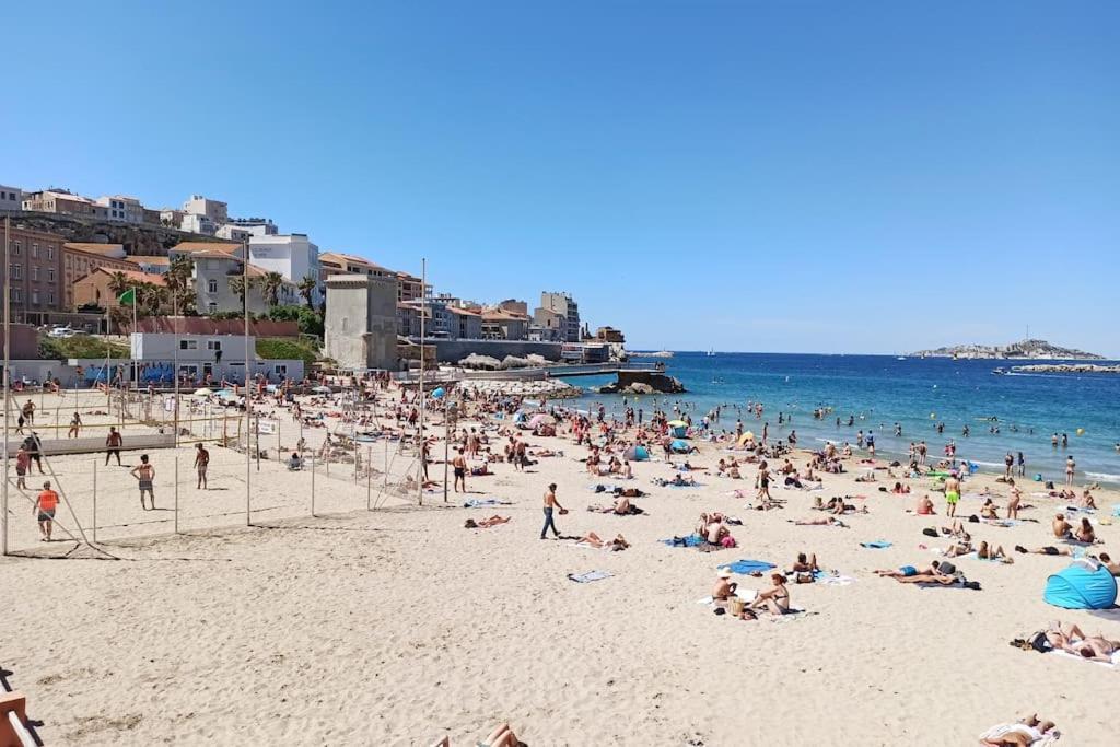 Super T2 Climatise Avec Balcon A Pied Plage Catalan 마르세유 외부 사진